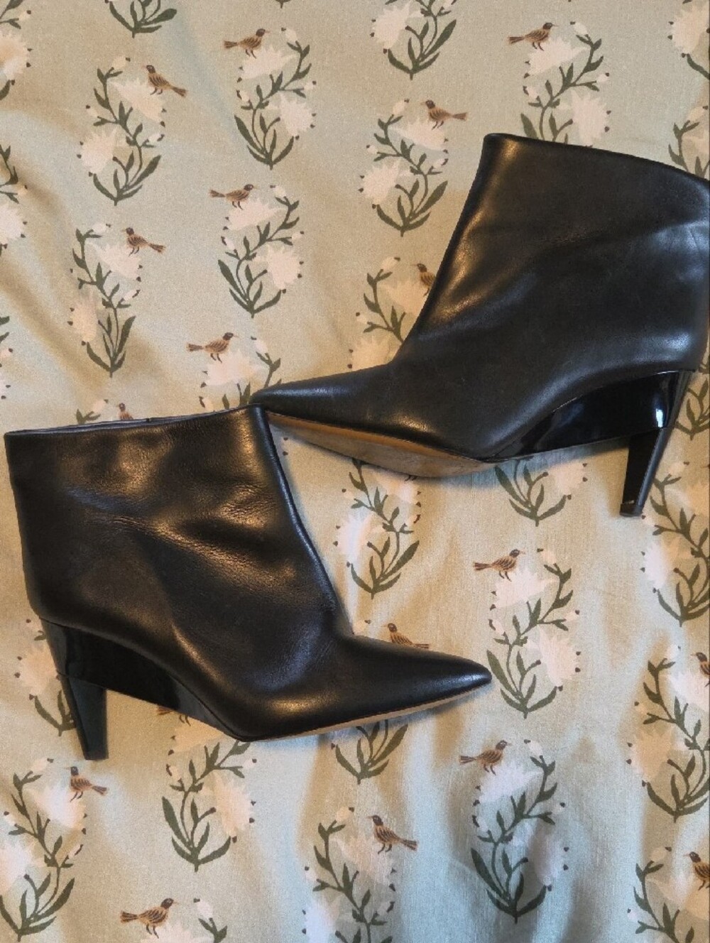 Isabel Marant Black Leather Pointed Ankle Booties - Picture 2 of 11